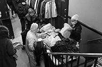 Soup Kitchen : St Luke's Lutheran Church : Hell's Kitchen : Food queues : Food lines : Hell's Kitchen : Streetlife, New York, Photo by Richard Moore